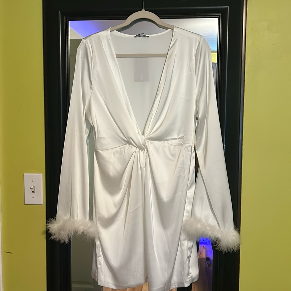 Satin mini dress size large